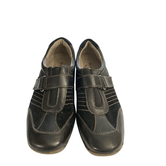 Naturalizer Womens Size 6.5M Black Leather Casual hook loop closure Shoes - Picture 2 of 8